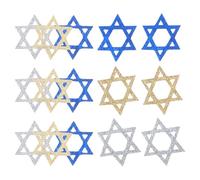 SOIMISS Décoration de Table Hanoukka 50 Pièces Confettis Étoile Juive Scintillants Dorés Centre de Table Fête Hanoucca Non Tissé pour Maison et Bureau