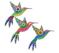 SOIMISS Décoration Murale en Métal 3 Pièces de Colibris Suspendus, Ornement Solide et Délicat pour Maison et Bureau