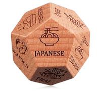 SOIMISS Dés Bois Décision Repas Faces Élégant Compact pour Couples Cadeau Saint-Valentin Anniversaire Jeux Décideur Alimentaire Polyvalent