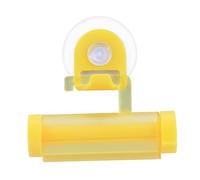 SOIMISS Distributeur de Dentifrice à Ventouse Jaune Presseur de Tube de Dentifrice Réutilisable avec Support Mural pour Salle de Bain et Maison Pratique et Économique
