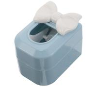 SOIMISS Distributeur de Dentifrice Mural pour Garçon et Filles sans Perçage Ventouse, Presse-tube Blanc avec Nœud Décoratif, Support Presse-dentifrice pour Salle de Bain, Outil Doseur