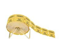 SOIMISS Distributeur de Tickets Tombola avec Lot de Billets Jaune Perforés Support Simple pour Événements et Fêtes pour Jeux de Loterie et Activités Participatives