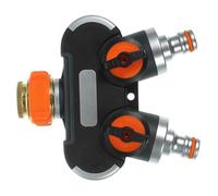 SOIMISS Distributeur Eau Double pour Jardin Adaptateur de Robinet Robuste pour Irrigation Extérieure Sélecteur de Tuyau pour Arroser Efficacement Vos Plantes