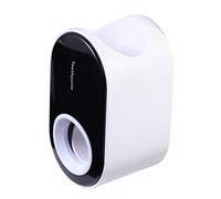 SOIMISS Distributeur Mural Automatique de Dentifrice sans Perçage Presseur Durable Noir et Blanc Support Mural Pratique pour Salle de Bain