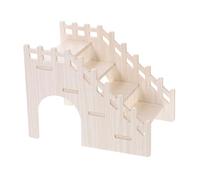 SOIMISS Échelle Bois pour Hamster Multifonction Escalade et Cachette Plateforme Décorative Accessoire Sécurisé pour Petits Animaux comme Hamsters et Cochons