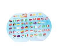 SOIMISS Éducatif Bois pour Garçon Fille Ans Puzzle Drapeaux Géographiques Apprentissage Précoce Monde et Sûr pour Éveil Ludique