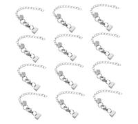 SOIMISS Embouts à Sertir Argenté en Acier Inoxydable pour Cordon et Bracelets 12pcs Design Polyvalent Qui Empêche L'effilochage, pour Créations et Loisirs