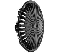 SOIMISS Enjoliveur de Roue 14 Pouces en Polypropylène Noir Cache-Moyeu Automobile Résistant à L’Usure Accessoire Extérieur de Protection pour Roues de Voiture