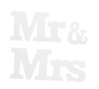 SOIMISS Ensemble 1 Pièce Panneau en Bois « et Madame » Mariage, Décoration Centre de Table Compacte, Léger et Solide, Accessoire Romantique pour Fête et Réception Nuptiale