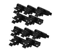 SOIMISS Ensemble de 10 Pinces Clips en Plastique Noir pour Panneau Perforé, Clips Utilitaires Robustes pour Rangement Atelier et Garage, Accessoires Pratiques pour Crochets Muraux,