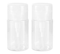 SOIMISS Ensemble de 2 Flacons de Voyage Blanc 100ml en Pp Léger et Compact pour Lotion Tonique et Démaquillant, Transport Facile Lors Déplacements