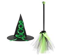 SOIMISS Ensemble De Chapeau De Sorcière 1 Ensemble De Chapeau De Sorcière Dhalloween Kit De Balai De Sorcière Décoration De Balai De Sorcière Accessoires Amusants Et Élégants Pour La Fête