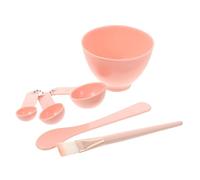 SOIMISS Ensemble D'outils de Mélange pour Masques Faciaux 6 Pièces Bols en Pp, Spatule en Bois, Pinceau en Nylon Portable pour Soins du Visage Femmes