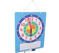 SOIMISS Ensemble Horloge Pédagogique pour Garçon et Filles 5-7 Ans, Éducatif Aiguilles Mobiles, Tableau Blanc Effaçable à Sec, Apprentissage de L'heure pour École et Maison, Horloge
