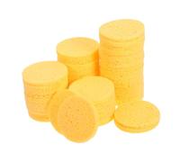 SOIMISS Éponges Nettoyantes Visage en Cellulose de Pâte de Bois Naturelle 50 80×8 Mm Couleur Chair pour Peau Sensible Démaquillage Quotidien Exfoliation Douce