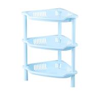 SOIMISS Étagère de Rangement Plastique à 3 Niveaux, Bleue, Compacte | Outils, Combinaison, Nettoyage Facile, Usage Maison et Salle de Bain, Grosse Capacité