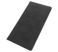 SOIMISS Étui Porte-Cartes Permis de Conduire Pliable en PU Noir, Portefeuille Voiture Léger Unisexe, Pochette Protection Carte Grise et Assurance pour Usage Quotidien et Voyages