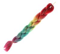 SOIMISS Extensions de Cheveux Tressées Pailletées Grandes Mèches Pré-étirées Multicolores Arc-en-ciel pour Tressage Festival Cosplay