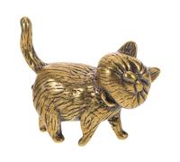 SOIMISS Figurine Chat en Laiton Qui Fait Coucou Statuette Animal Vintage Petite Sculpture Décorative pour Maison ou Bureau