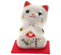 SOIMISS Figurine de Chat Porte- Feng Shui Chinois - Fortune - Statue de Chat Maneki Neko - Ornement de prospérité - Sculpture de Collection pour Jardin Zen et décoration d'intérieur