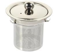 SOIMISS Filtre à Thé en Inox Couvercle, Infuseur à Thé Passoire Mailles Medium, Insert Crépine Inoxydable pour Théière, Accessoire Théière pour Usage Domestique