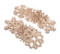 SOIMISS Flocons de Neige en Bois Décoratifs 8 Pcs Rondelles en Bois Sculpté Ajouré 10 CM Ornements de Noël Naturels pour Sapin Décoration Hivernale DIY Embellissements Légers et
