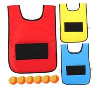 SOIMISS Gilet de Jeu Collant pour Garçon Fille avec Balles Colorées Interactif Extérieur pour Jeux de Lancer Collaboration et Développement Social