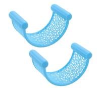 SOIMISS Hamac Flottant de Feuille Bleu pour Betta, Lot de 2 Cachettes pour Poissons et Crevettes, Décoration Nano-Aquarium, Refuge Sécurisé et Perchoir D’Aquarium, Accessoire