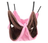 SOIMISS Hamac pour Hamster Lit Confortable Double Couche en Polaire et Laine Tricotée Rose, Facile à Installer, Sûr, pour Cage à Animaux, Rongeur et Perroquet