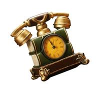 SOIMISS Horloge Décorative Téléphone en Résine Rétro, Modèle Pendule Vintage, Décor de Bureau et Maison, Ornement Artistique pour Chambre, Présent Pendaison de Crémaillère