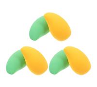 SOIMISS Houppettes à Poudre Maquillage Double Usage 6 Pièces Souples Petit Format Jaune et Vert Mango pour Visage Femmes Usage Humide et Sec