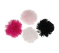 SOIMISS Housses Coupe-Vent pour Micro 4 Pièces en Mousse, Bonnettes Anti-Vent Multicolores pour Microphones Cravate, Adaptées aux Enregistrements Audio et Podcasts