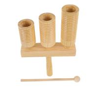 SOIMISS Instrument de Percussion Bois Double avec de Rythme Guiro et Compact pour Garçon Fille Stimulation Musicale et Apprentissage Précoce
