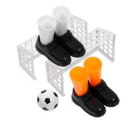 SOIMISS Jeu de Football Miniature pour Garçon et Filles et Adultes, Mini Baby-Foot en Plastique Écologique, Taille Compacte, Jeu Éducatif de Coordination Œil-Main, Coffret de 3 Pièces