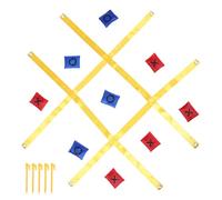 SOIMISS Jeu de Morpion Géant d'Extérieur Sangles Résistant aux Intempéries Grand Format pour Jardin et Pelouse Jeu Éducatif et Familial pour Terrasse et Activités en Plein Air