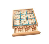 SOIMISS Jeu de Puzzle Sudoku en Bois 9X9 Chiffres Plateau de Jeu Éducatif pour Garçon et Filles et Adultes Stimulation du Raisonnement Logique Tiroir de Rangement Couleur Aléatoire