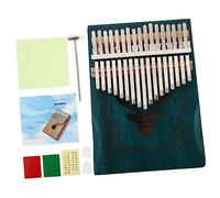 SOIMISS Kalimba Piano à Pouce Notes Bois de Pin Bleu avec Motif Cerf Instrument de Musique pour Débutants Adultes et Piano Doigt Corrosion Cadeau Décoratif et Ludique