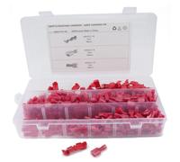 SOIMISS Kit de 300 Cosses Électriques Mâles Isolées en Nylon et Cuivre Awg22-18 pour Bricolage Électrique, Connexion Rapide sans Outil, pour Projets Domestiques