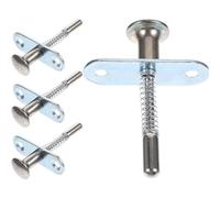 SOIMISS Kit de 4 Loquets à Ressort pour Lits Évolutifs et Meubles, Taille Moyenne 6X60Mm, Goupille de Piston pour Moustiquaire, Remplacement Facile pour Lit Poupon