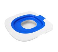 SOIMISS Kit de Dressage Toilette Chat Réutilisable, Bac ABS Bleu | Insertions Graduées, Bord Surélevé, Fond Antidérapant, Format Compact, pour Toilettes Humaines et Coins Salle de Bain
