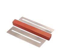 SOIMISS Kit de Polissage Protection de Touche en Acier Inoxydable Pierre à Poncer Marron pour Frettes de Guitare et Basse pour Travaux DIY de Lutherie