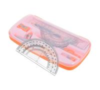 SOIMISS Kit de pour Étudiants Ensemble Complet avec Compas Rapporteur et Règle Fournitures Scolaires et Outils de Précision pour Dessin Technique et Couleur Orange