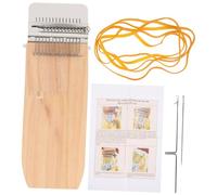 SOIMISS Kit Petit Métier à Tisser Mini Portable avec Crochets Outil Pratique pour Réparation Vêtements Loisirs Créatifs DIY et Apprentissage Du Tissage Manual