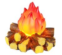 SOIMISS Lampe à Flamme simulée Fausse veilleuse de feu de Camp Lampe de feu de Camp réaliste lumière LED Feux LED Torche Lampe de Bureau feu de Camp Miniature Lampe à Flamme LED résine