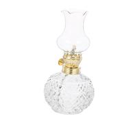SOIMISS Lampe à Kérosène Vintage Verre Lanterne à Pétrole De Table Éclairage Intérieur avec Couvercle
