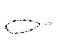 SOIMISS Lanière Téléphone Portable Acrylique avec Perles et Tête de Lapin Bracelet Poignet Décoratif Léger Accessoire Anti-perte pour Smartphones et Clés Cadeau Pratique et Personnalisé