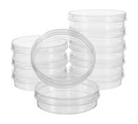 SOIMISS Lot de 10 Boîtes de Petri en Plastique Transparentes 60 MM avec Bord Cranté Couvercles Inclus Boîtes de Culture Cellulaire pour Laboratoire Observation et Culture