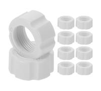 SOIMISS Lot de 10 Écrous de Serrage 17 MM pour Support de Fixation pour Voiture Bague d'Adaptation à Rotule en Plastique Blanc Pièces Automobiles Compatibles Grille d'Aération