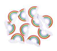 SOIMISS Lot de 10 Écussons Thermocollants Brodés Motifs Arc-en-ciel, Appliqués pour Vêtements, Paquet et Accessoires, Kit Décoratif Facile à Broder pour Couture et Customisation Textile