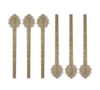 SOIMISS Lot de 10 Marque-Pages Rétro Multifonctions en Métal 20 MM Règle D’Écriture Manuscrite et Gabarit de Dessin Couleur Bronze Outils D’Apprentissage Pratiques pour Étudiants et